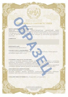 Образец Сертификат СТО 01.064.00220722.2-2020 Усинск Сертификат СТО 01.064.00220722.2-2020 